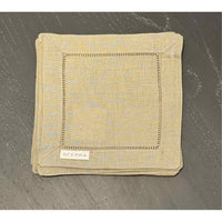SET of 6 Sferra Fine Linen Gray Cocktail Napkins