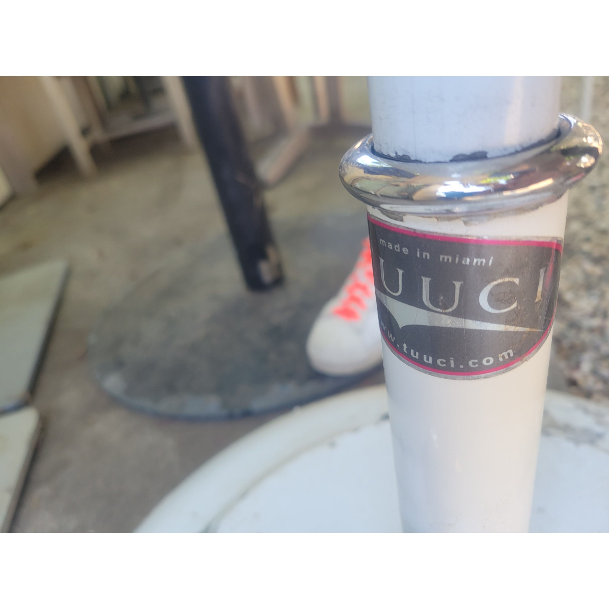 Hand Crank Aluminum Umbrella w/ Stand by Tuuci (AS IS)