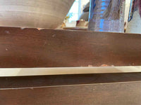 Custom Lacquered Walnut Coffee Table w/ Bamboo Insert (AS IS)