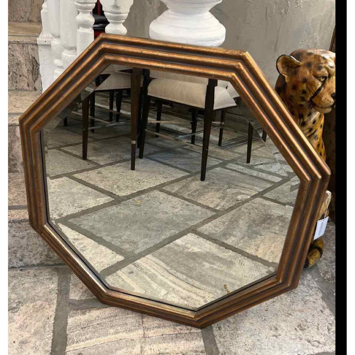 Lilly Vaughn Octagon Gold Mirror