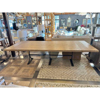 8-ft Napa Extendable Wood & Metal Dining Table w/ 4 Leaves by Formations