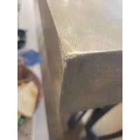 Stingray Shagreen Console Table w/ Bronze Patina Legs by R&Y Augousti (AS IS)