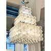3 Tiered Murano Glass & Nickel Chandelier-Craig Van den Brulle
