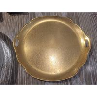 Antique Gold Porcelain Round Tray by Pickard