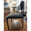 PAIR of Custom Dark Green Performance Velvet Chairs w/ Black Steel Legs