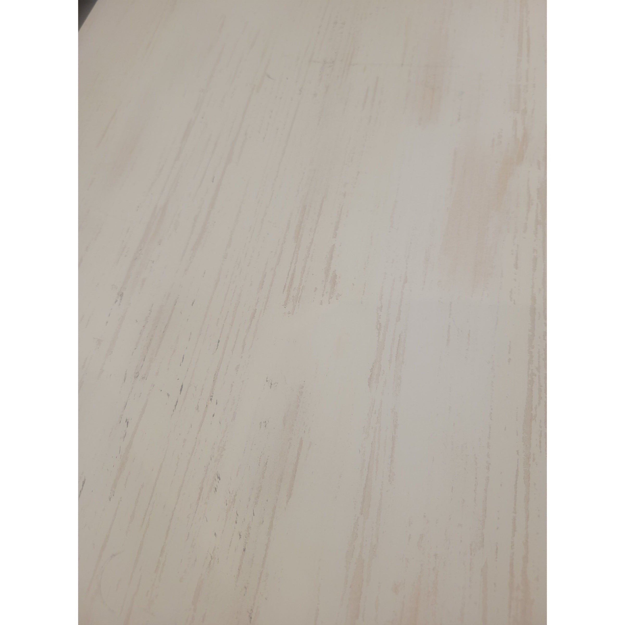 Queen Anne Style White Wash Wood Side Table