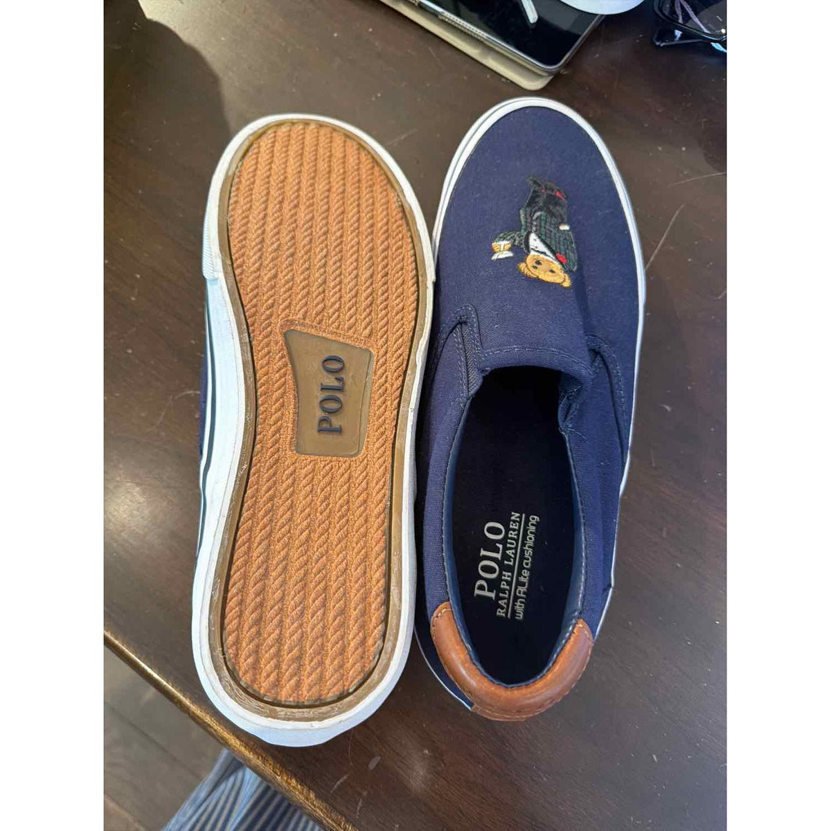 Shoe Size 9 Polo Ralph Lauren Navy Loafers - colletteconsignment.com