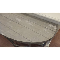 Duke Stonecast Demilune Table by Made Goods (AS IS)