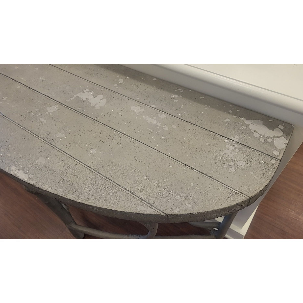 Duke Stonecast Demilune Table by Made Goods (AS IS)
