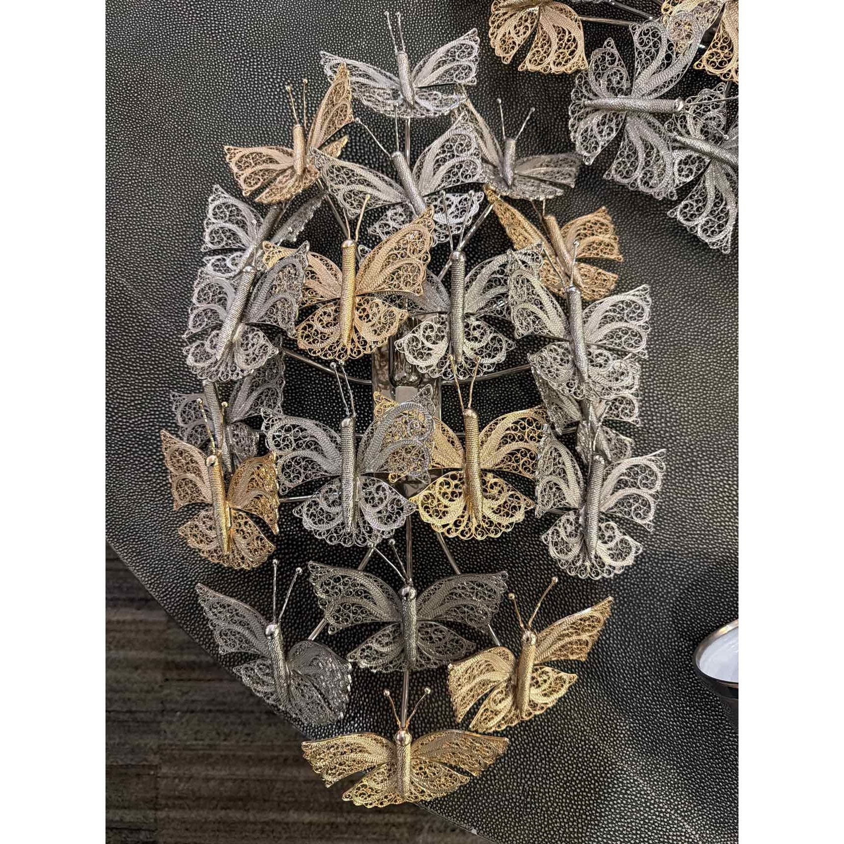 Pair of Nymph Butterfly Sconces