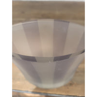 Gray Vertical Stripe Frosted Glass Vase