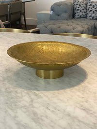 Large Brass Footed Bowl