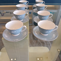 SET of 8 Coffee/Tea Cups w/ 8 Saucers by Royal Doulton "Reflection
