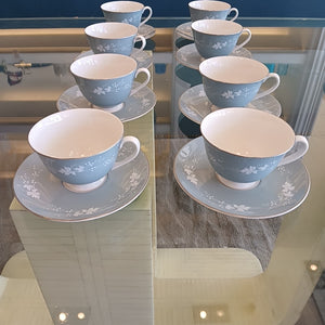 SET of 8 Coffee/Tea Cups w/ 8 Saucers by Royal Doulton "Reflection