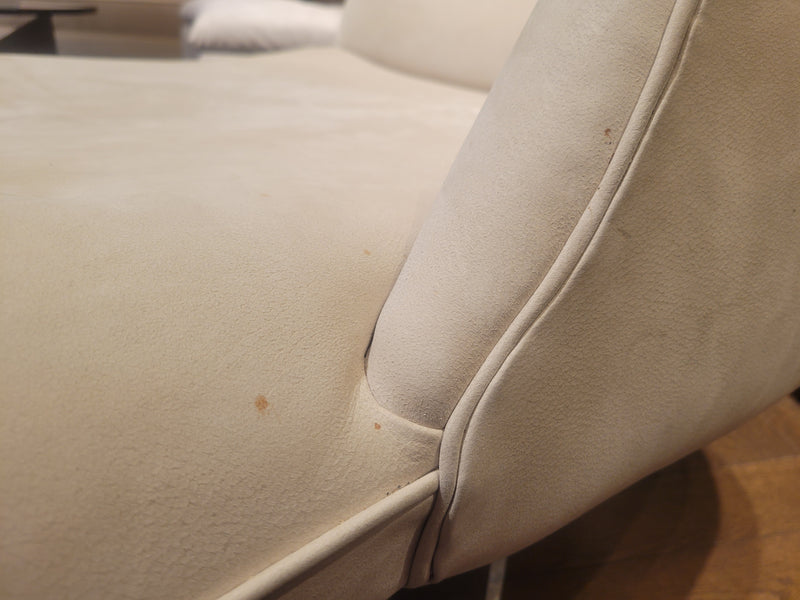 Suede Chaise on Lucite Base by Vladimir Kagan Couture - AS IS