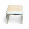 Charles Hollis Jones Lucite & Snake Embossed Leather Vanity Swivel Stool