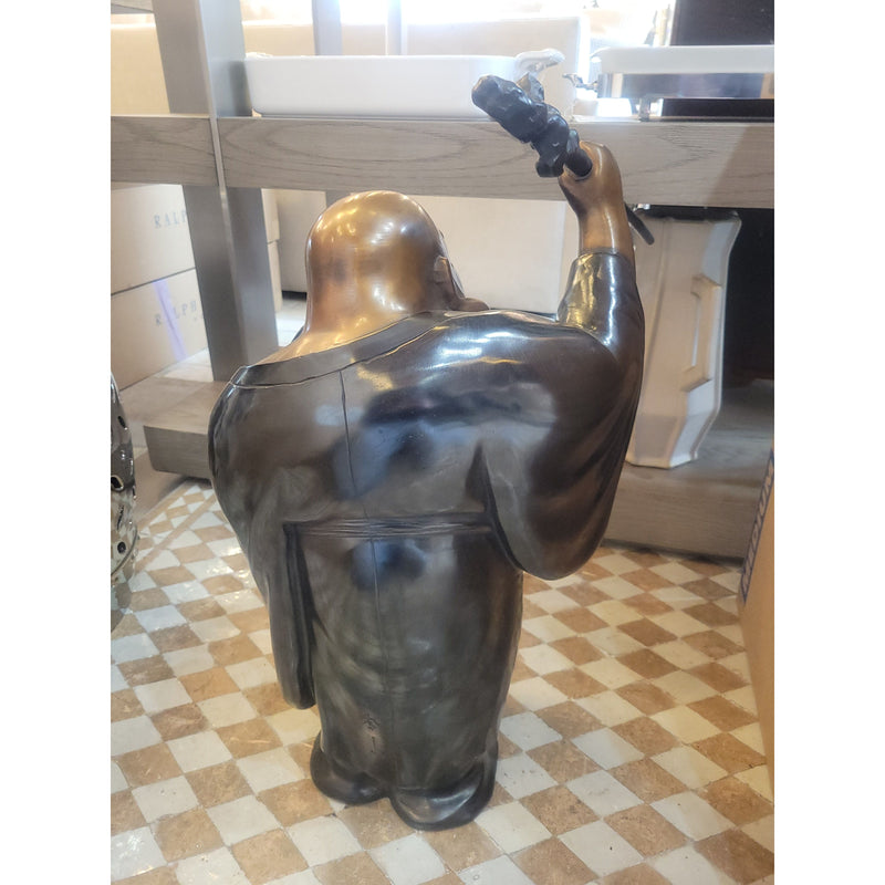 Bronze Finish Laughing Buddha Statue