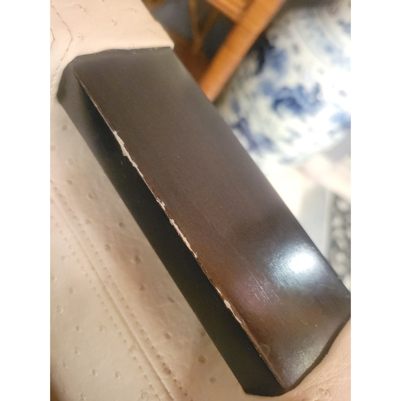 SET of 6 Custom White Embossed Leather Dining Chairs (Inc. 2 Arm Chairs)