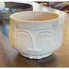 Glazed White Ceramic Lady Head Bowl