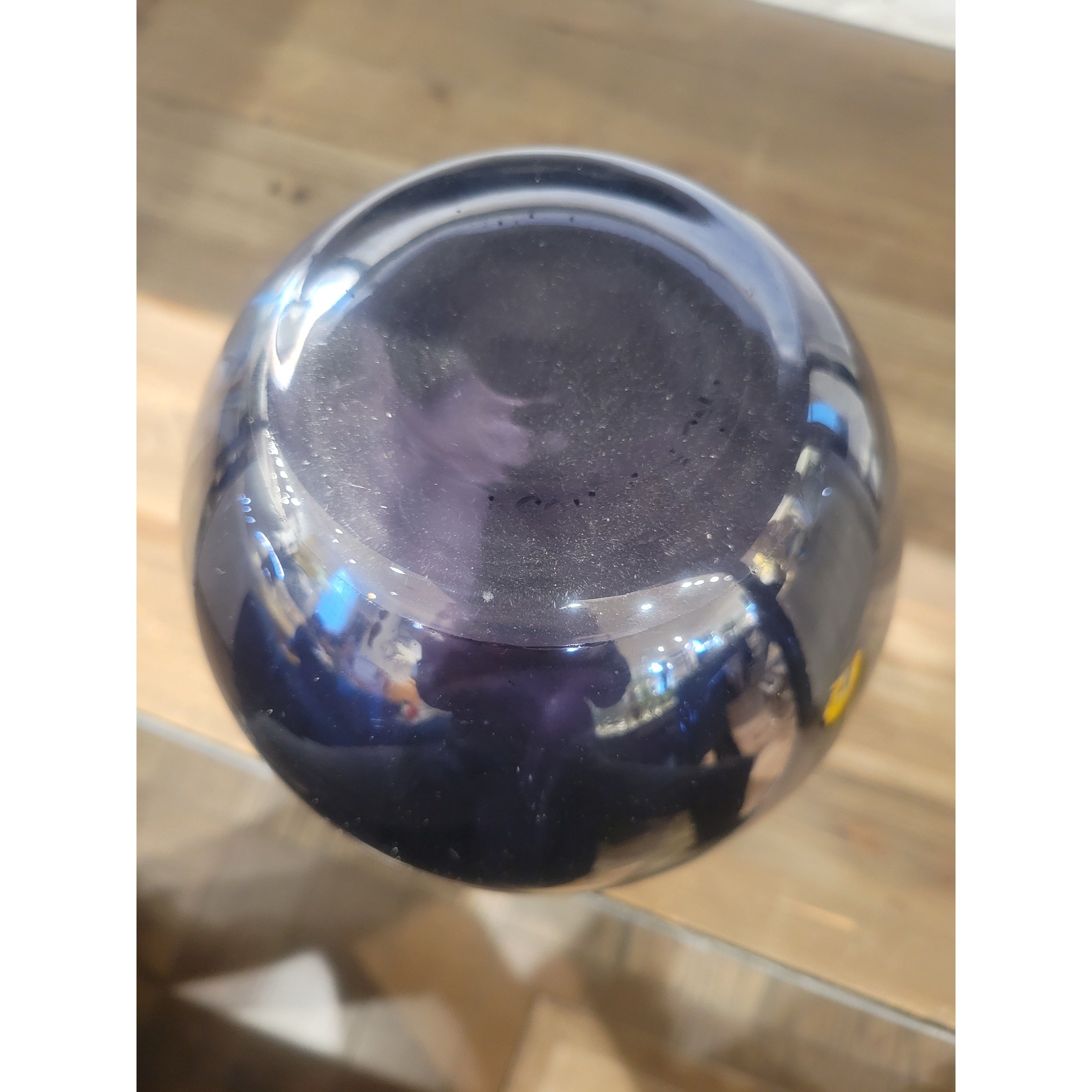 Tall Indigo Glass Vase