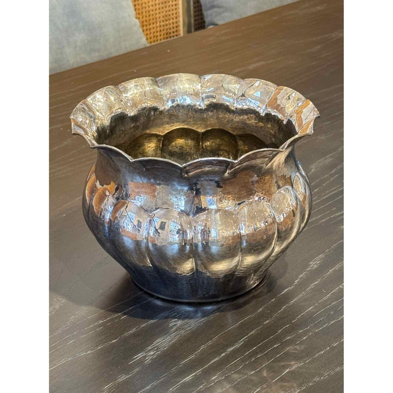 Silverplate Scalloped Edge Jardiniere
