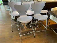 SET of 3 Lavender Counter Stools by Fritz Hansen