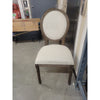 Set of 4 French Round Fabric Dining Chairs by RH