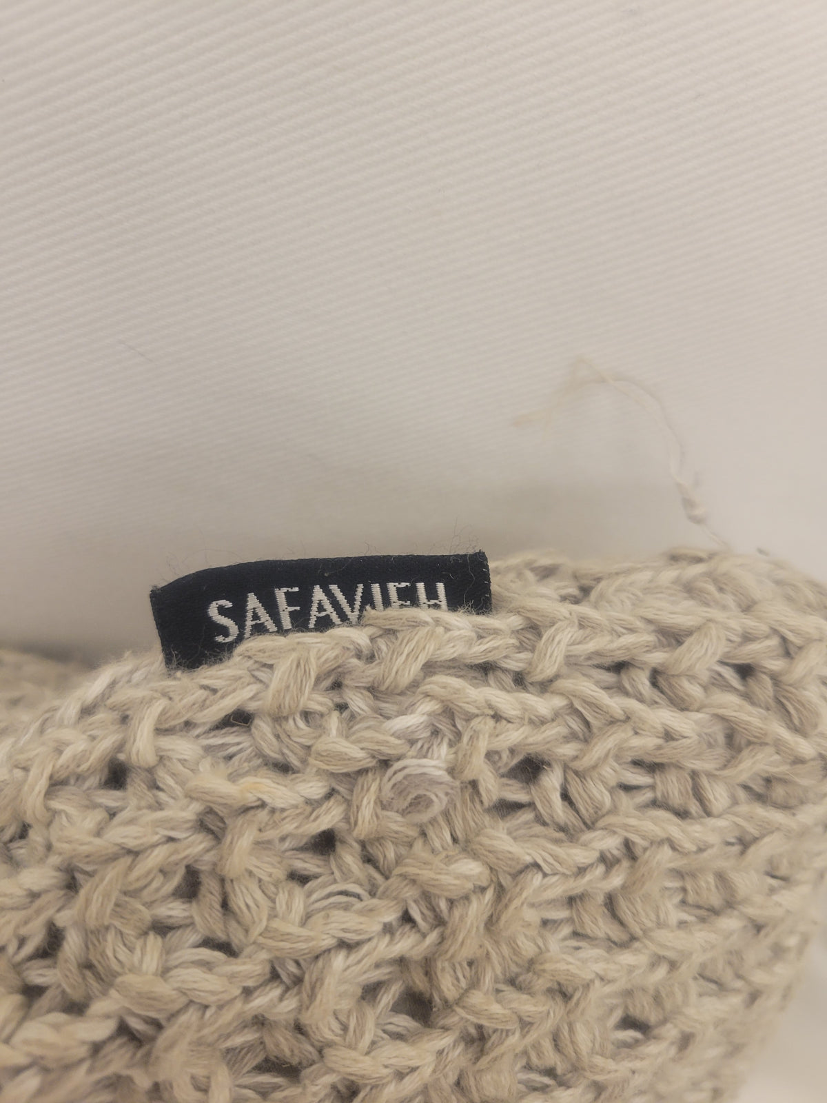 Haven Gray Cotton Waffle Knit Square Pillow by Safavieh