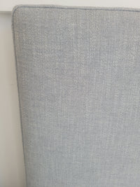 Queen-Sized Olivia Bed Frame w/ Platinum Perennials Basketweave Fabric by S&L