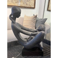 'Generations' Wood & Plaster Sculpture by Kathy Klein, 1970 - AS IS