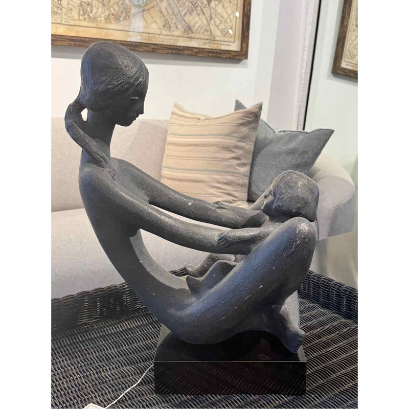 'Generations' Wood & Plaster Sculpture by Kathy Klein, 1970 - AS IS