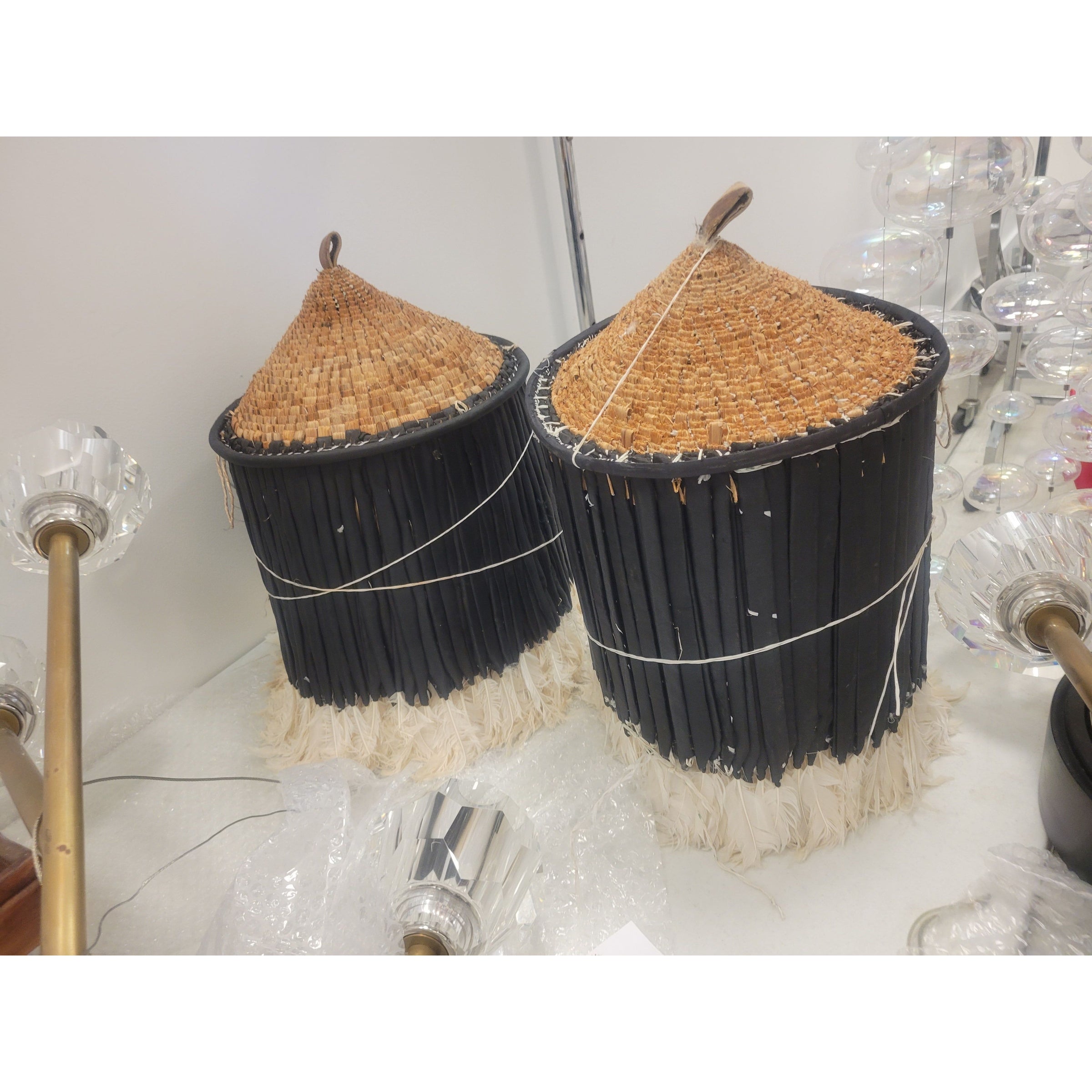 PAIR of Cameroon Ceremonial Juju Hats