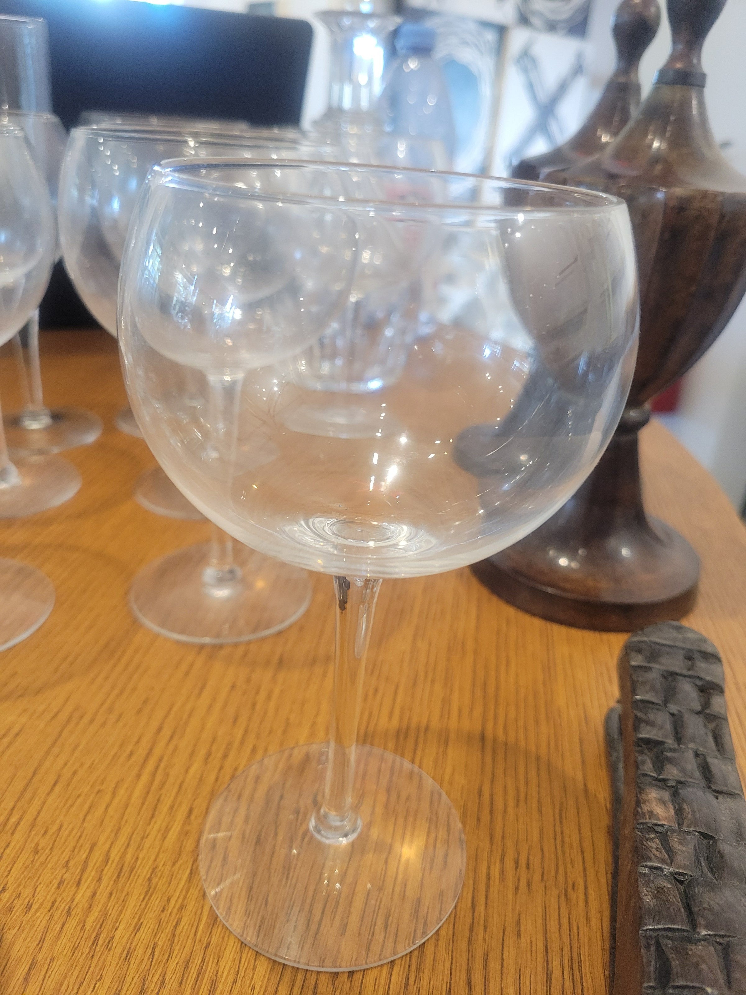 Set of 11 Large Crystal Balloon Glasses