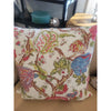 PAIR of Custom Multicolor Floral Print on White Square Pillows