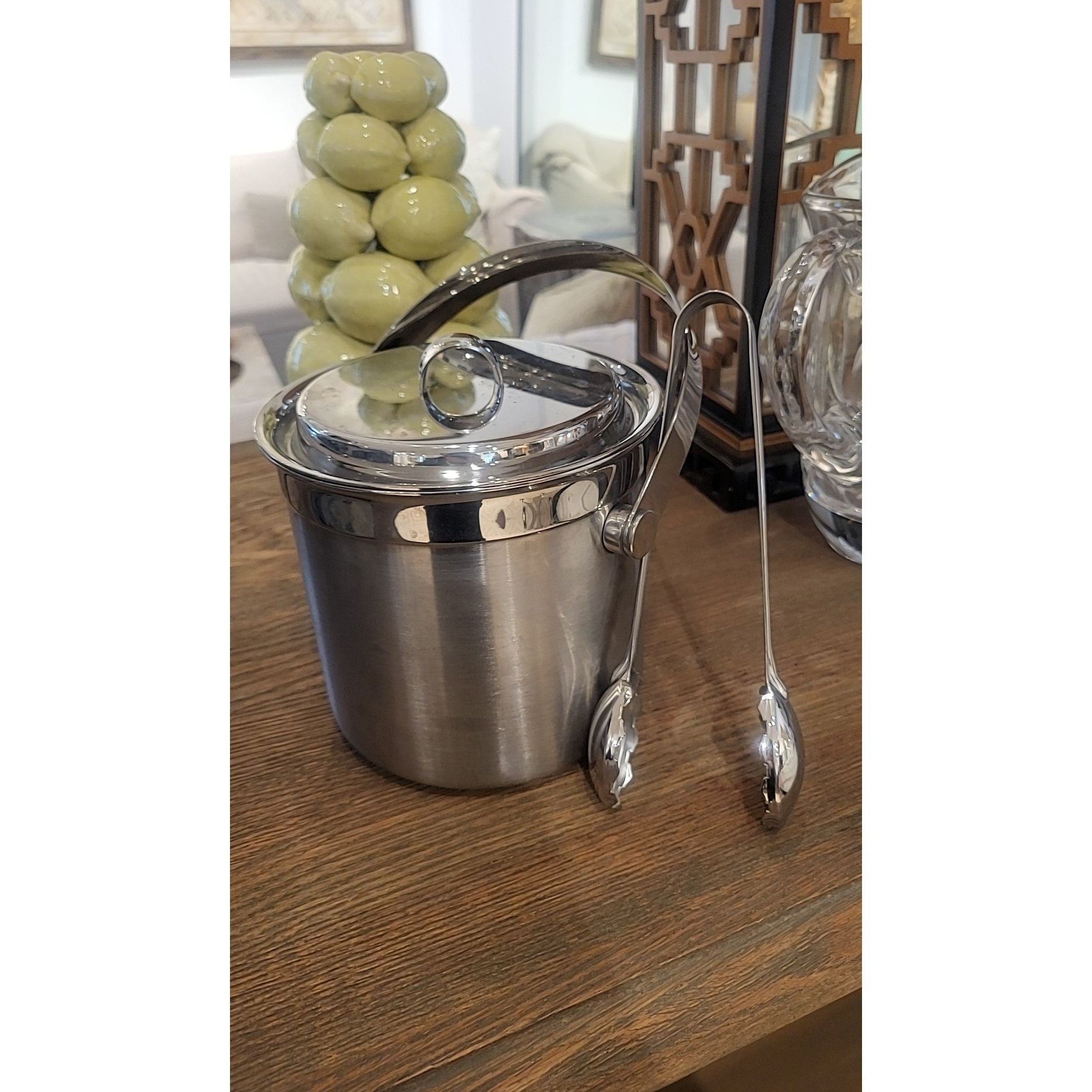 Stainless Steel Ice Bucket w/ Tongs by Rosle