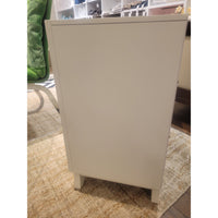 PAIR of Contemporary White Wood Dovetailed 2-Drawer Nightstands