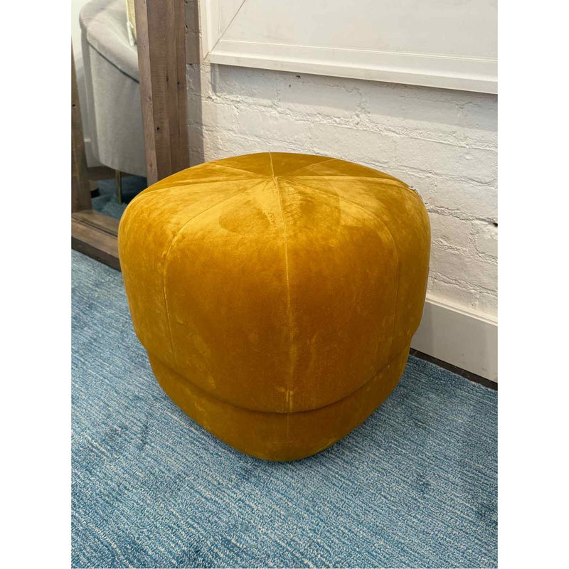 BZKPLUKR - Velour Circus Pouf in Mustard Yellow by Normann Copenhagen