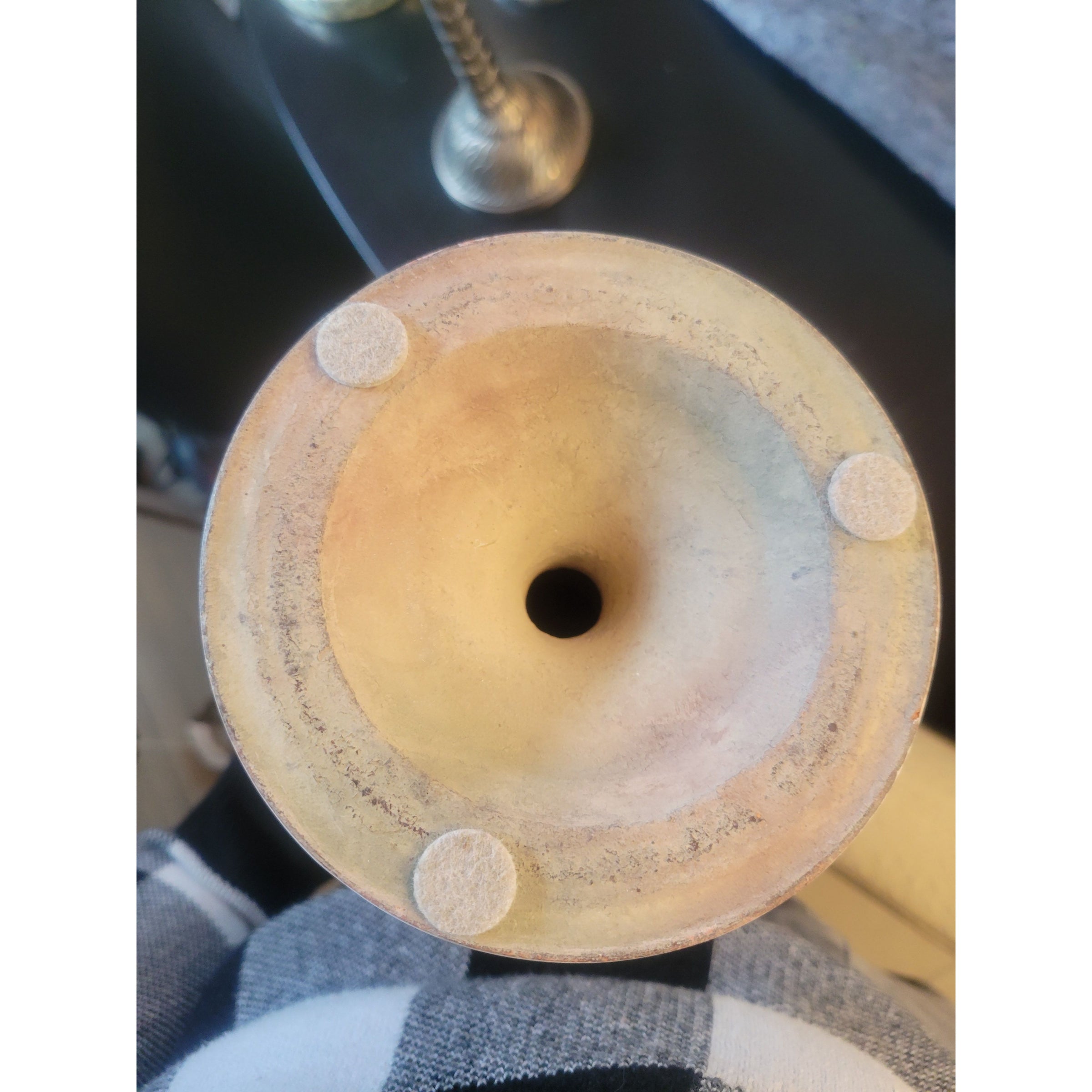 White Crackle Glazed Ceramic Goblet Vase