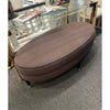 Large Charcoal Oval Cocktail Ottoman