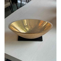 Oval Art Bowl w/Goldleaf Infused, by Artifact, 13.5"Lx8"Dx5"H