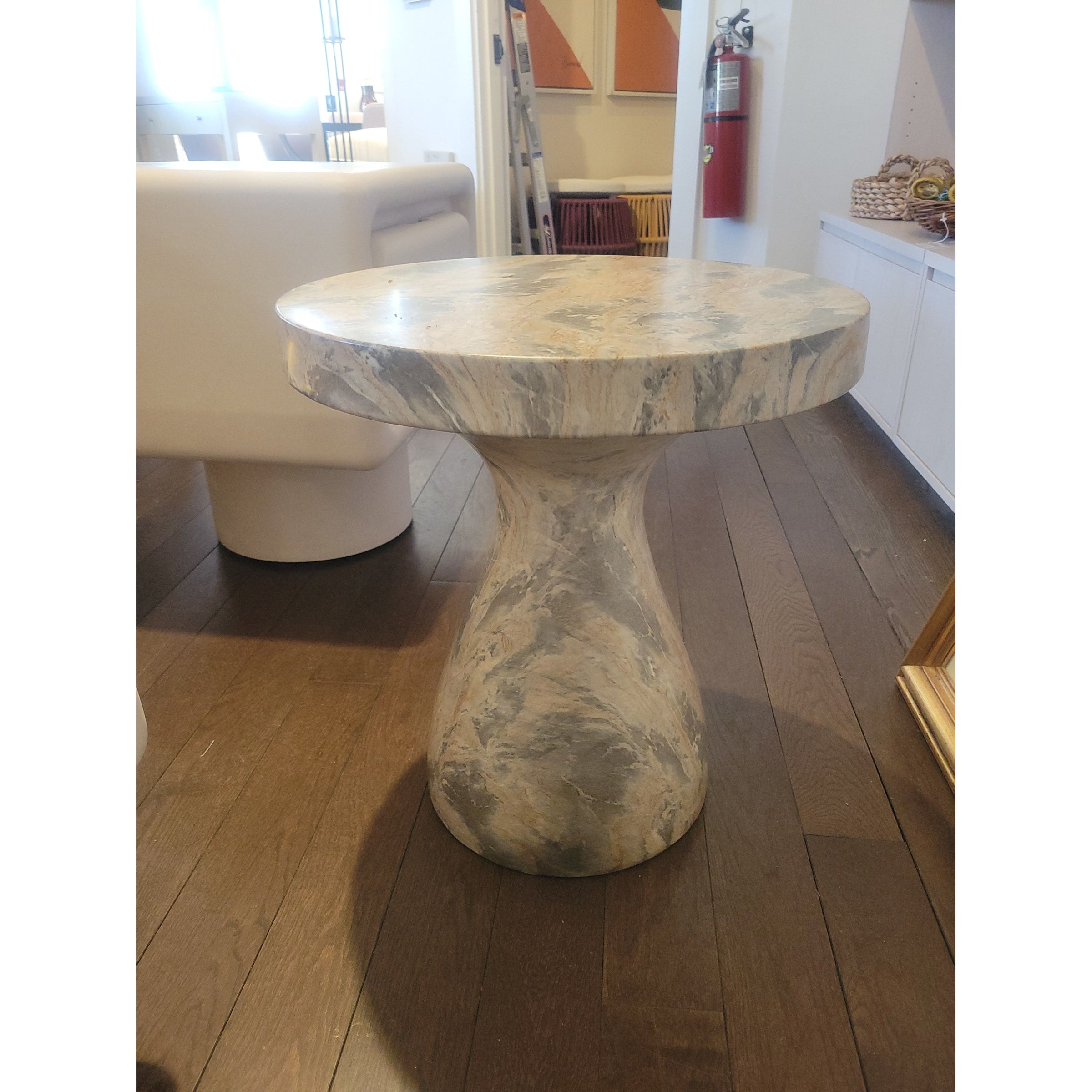 'Serafina' Sahara Faux Marble Side Table by Arteriors