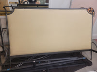 King-Sized Iron Bed Frame w/ Upholstered Headboard (AS IS)