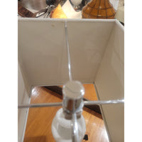 Paved 2-Tone Crystal & Chrome Table Lamp w/ Linen Shade