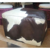 Square Cowhide Ottoman Pouf