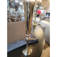 Pair of Rose Gold Trumpet Vases