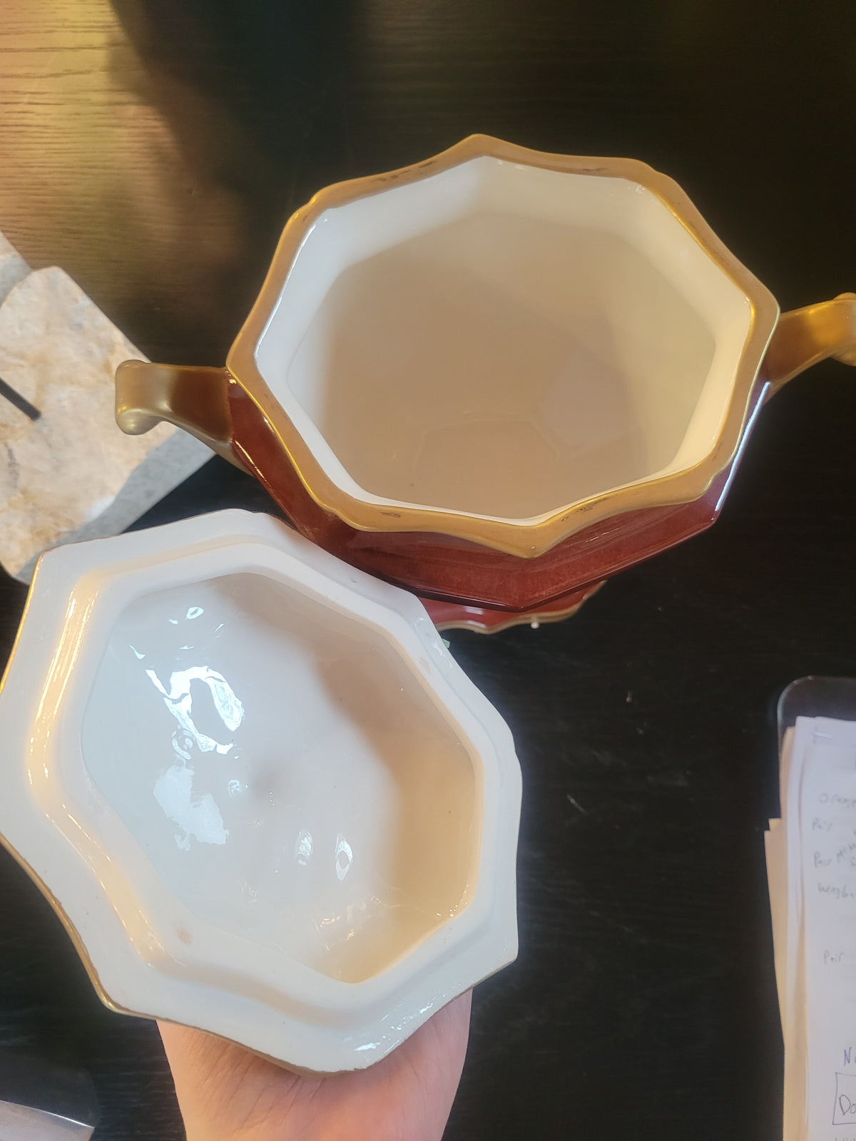 Maroon Ceramic Urn