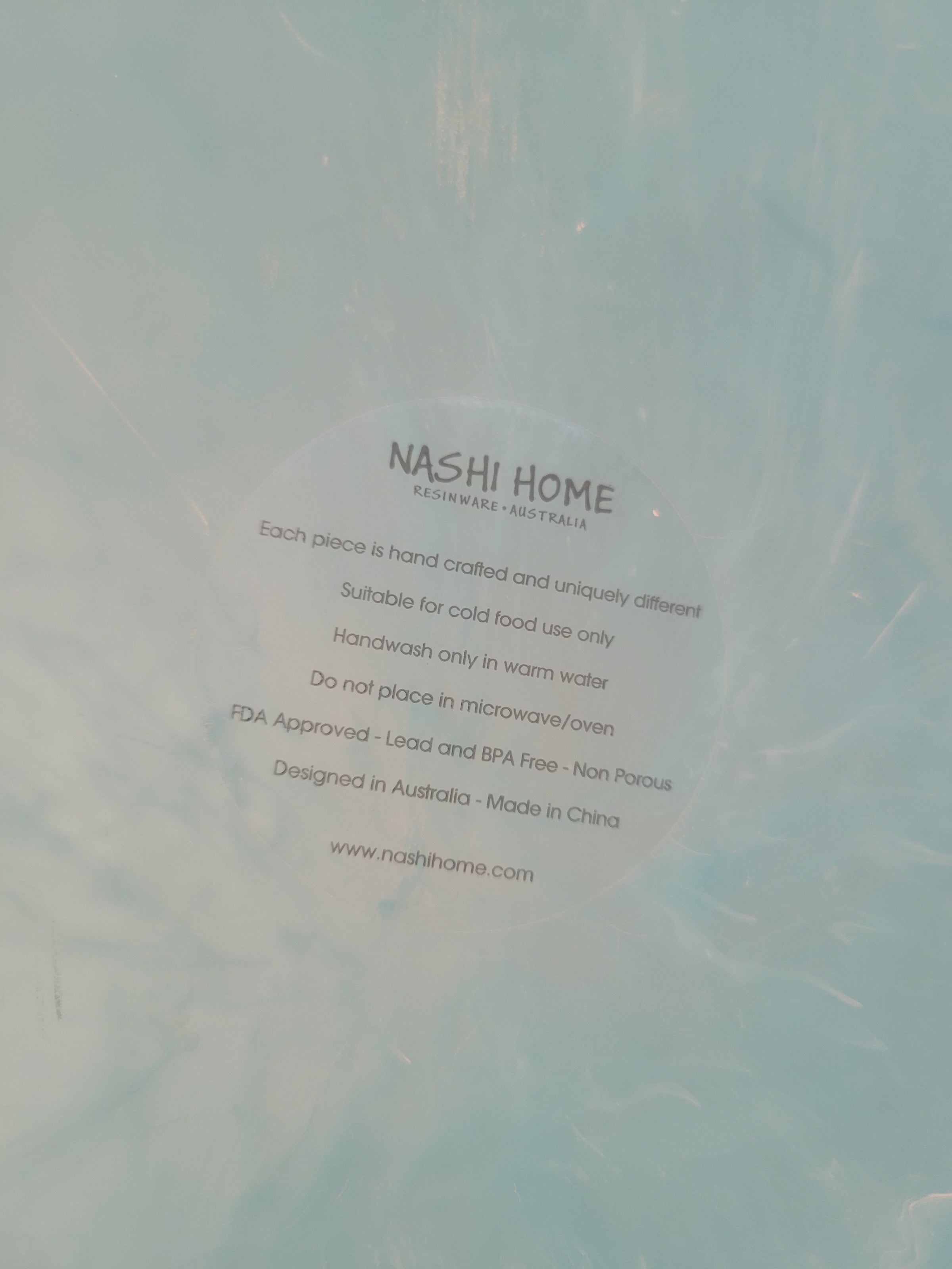 XL Blue Resin Centerpiece Bowl by Nashi Home