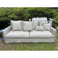 Outdoor Gray Slipcover Sofa by Walters Outdoor