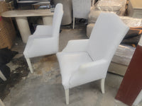 SET of 6 Custom Upholstered High-Back Arm Chairs Attrib. to RH (AS IS)