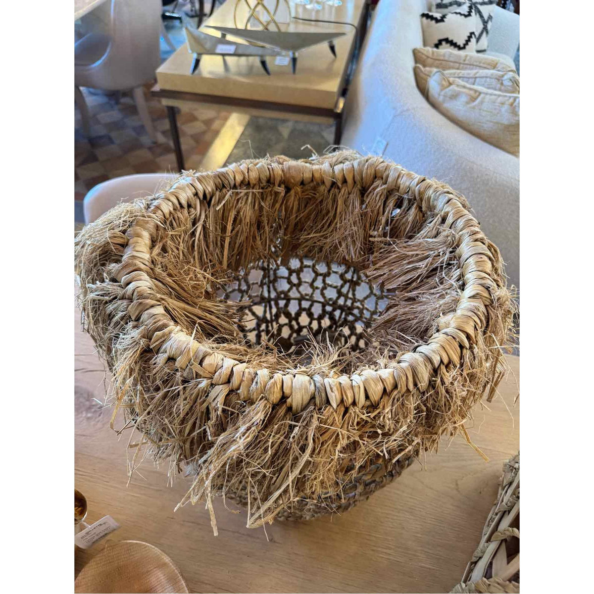 Palm Grove Seagrass Basket - colletteconsignment.com